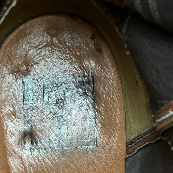 Frye Men's Brown Leather Billy Pull on Cowboy Western Boots Size 11M - Picture 9 of 15